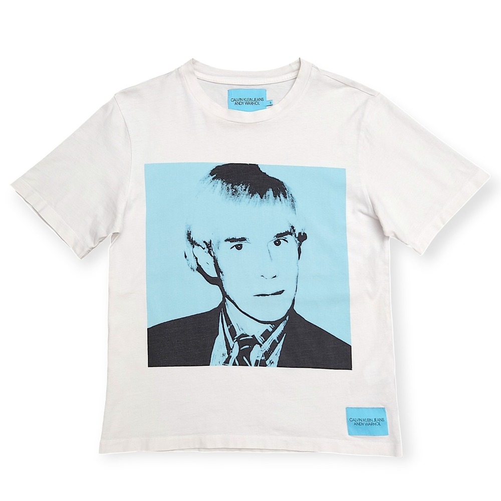 Calvin Klein x Andy Warhol Portrait T Shirt Mens Small White Slub 4500222597